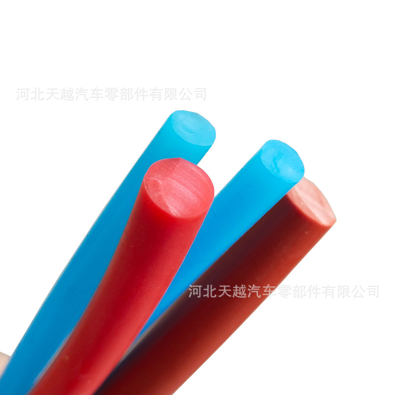 彩色耐高温硅橡胶密封条 硅胶彩色密实实心圆棒 硅胶圆形实心条
