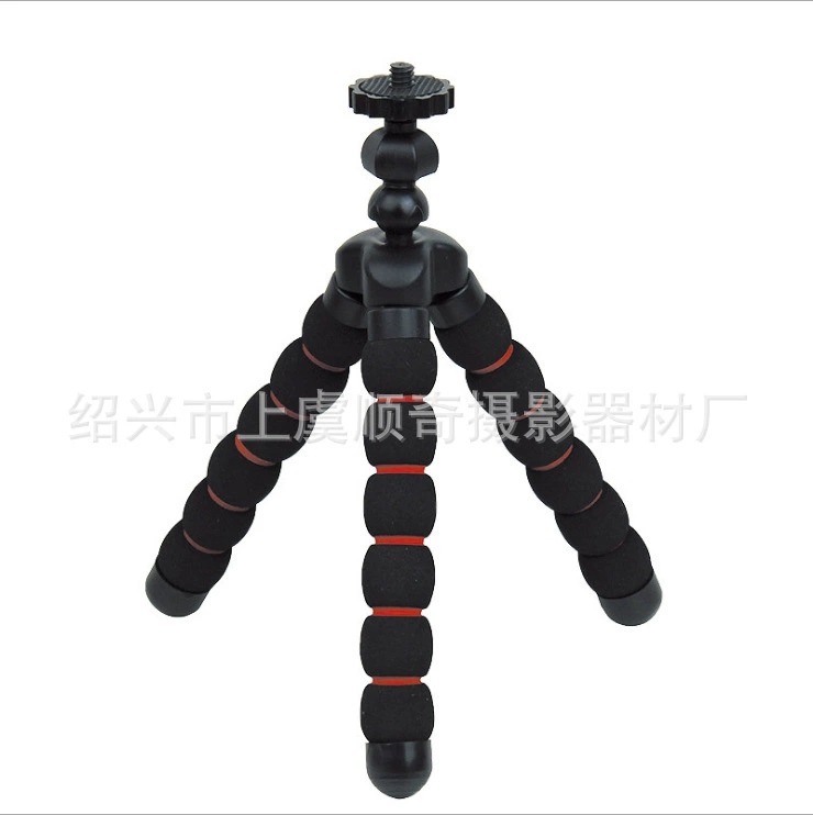 Small sponge tripod, phone holder, camera, tubing