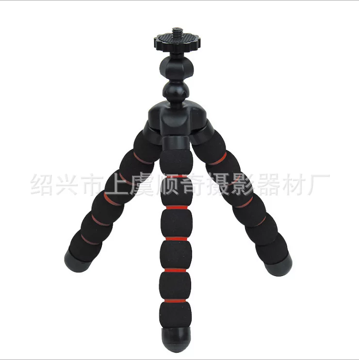 Small sponge tripod, phone holder, camera, tubing