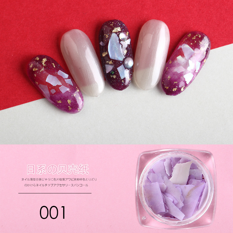 Joyería de uñas al por mayor de uñas japonesas naturales grandes rebanadas de abulón decoración de uñas rebanadas de concha