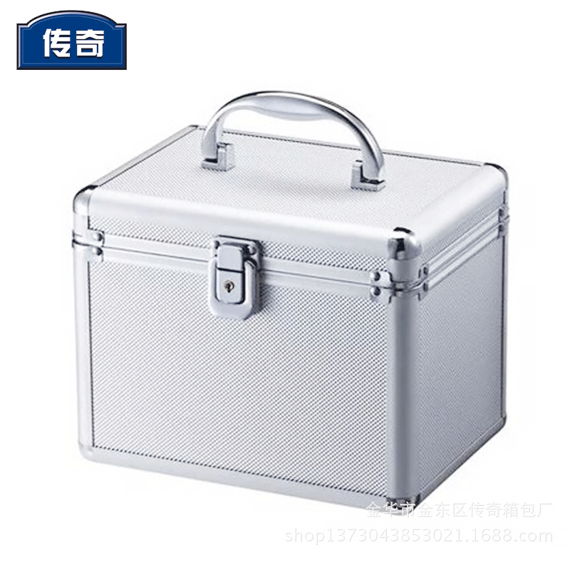 铝合金小型便携手提工具箱CD光盘箱多功能全套工具收纳箱家用防震