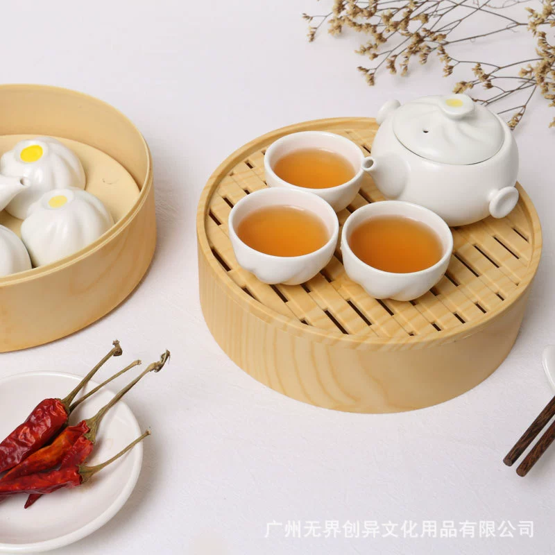 Постоянный чайной свежести Xiaolongbao Народная еда Мемориальная креативная кунг-фу куайке чашка Праздник драконьего лодочного фестиваля подарок