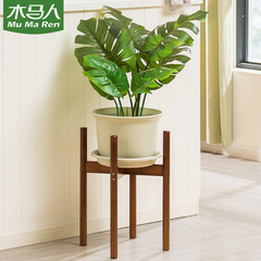 バルコニーフラワースタンドホール植木鉢棚リビングルーム植物スタンド木製床置き屋内取り外し可能な多肉植物フラワースタンド