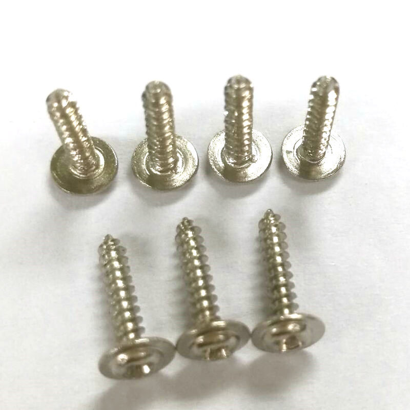 厂家现货供应各种电子小螺丝镀镍十字带介子螺丝平头自攻割尾螺钉