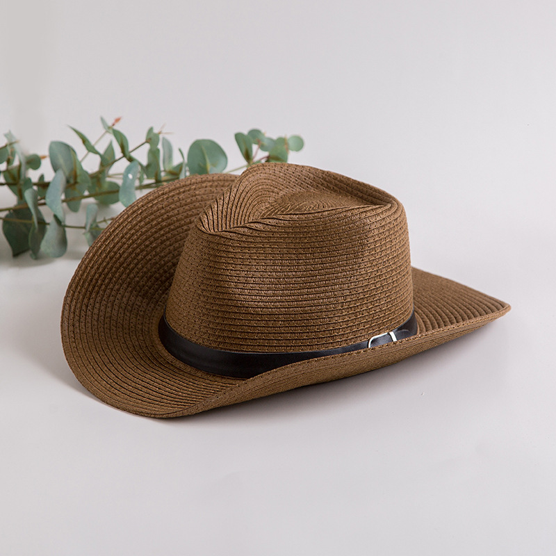 Sombrero de paja para hombre sombrero de Sol de ala grande de verano sombrero de paja para padres e hijos Sombrero de mezclilla nuevo sombrero de Sol de playa sombrero para el sol