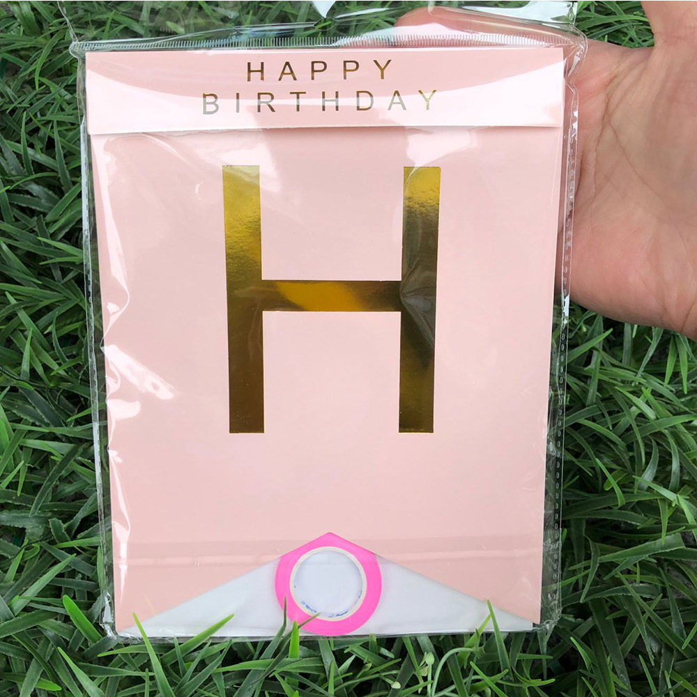 Guirnalda de Feliz Cumpleaños con Diseño de Cola de Pez en Dorado, Decoración para Fiesta de Cumpleaños