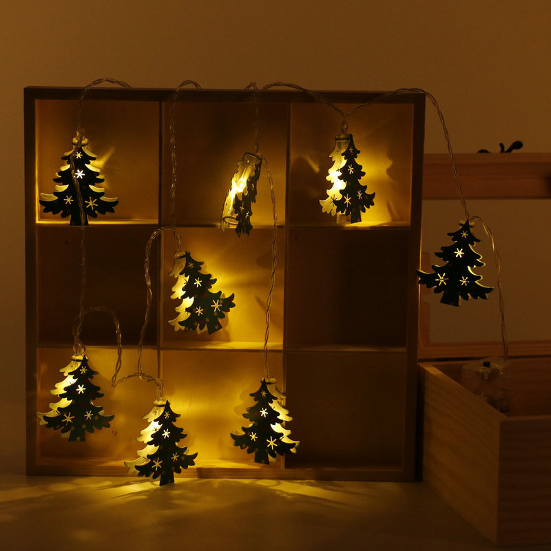 Factory supply warm white led mini Christmas tree shaped lights curtain festival waterproof decorative light string