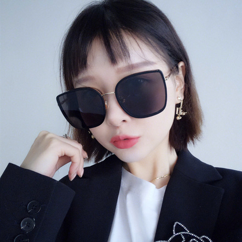 New bib polarized sunglasses Internet celebrity large square frame fashion sunglasses women ins trendy sunglasses glasses
