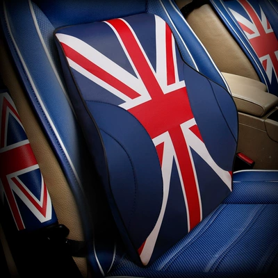 Cross-Border Printed Seat Back Cushion Waist support - red-and-blue-rice-flag-waist