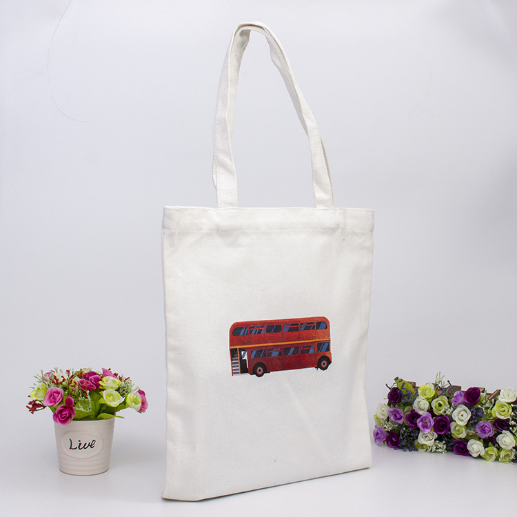 厂家批发现货简约创意耐磨防尘礼品彩印帆布袋可印logo