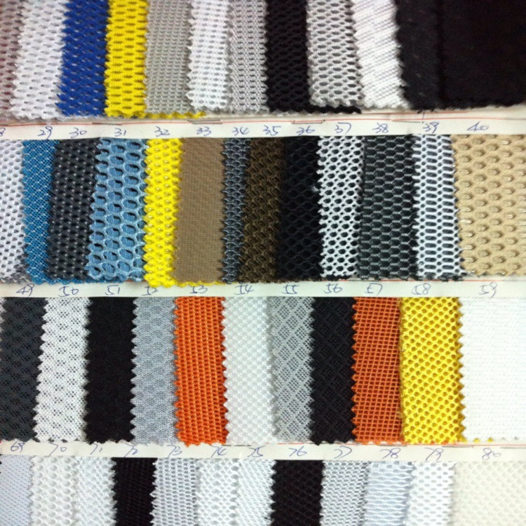 三明治网眼布 针织三层涤纶化纤面料 复合鞋材网布 服装里布批发