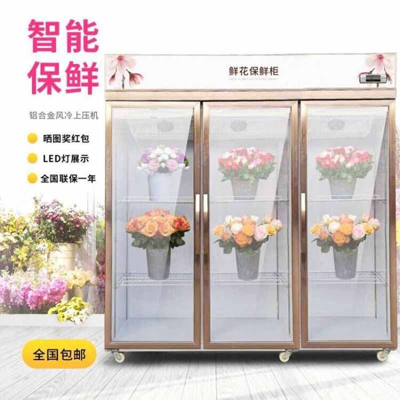 厂家直销植物柜鲜花保湿柜冷藏展示柜花店设备风冷展示柜立式双门