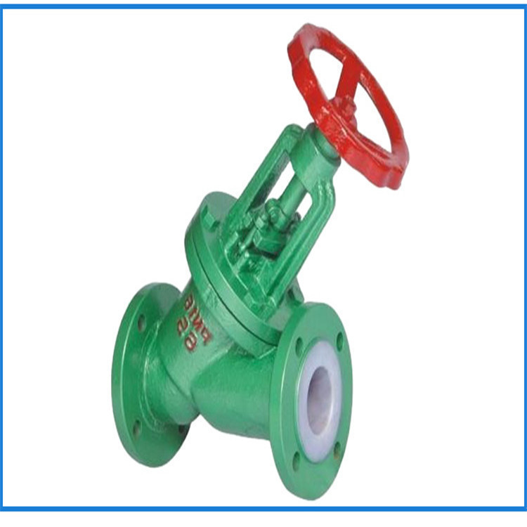 阜新市截止阀J45J-10C   DN50直流式衬胶截止阀