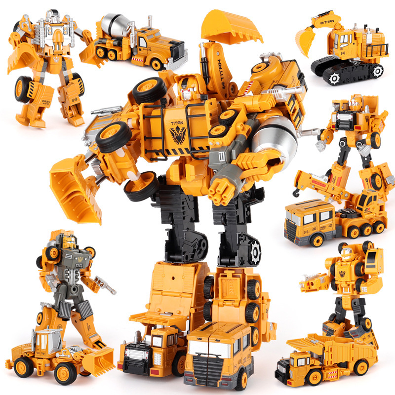 Alloy Transformation Robot King Kong Engineering Vehicle Model Children's Toy Gift Box Set Excavator Boy Toy Car