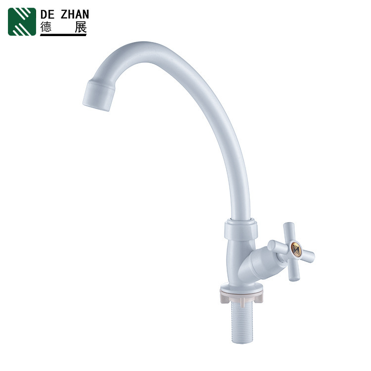 Abs Faucet Kitchen Sink Basin Modern Deck Mounting Faucet Ceramic Valve Core Mixer Single Hole