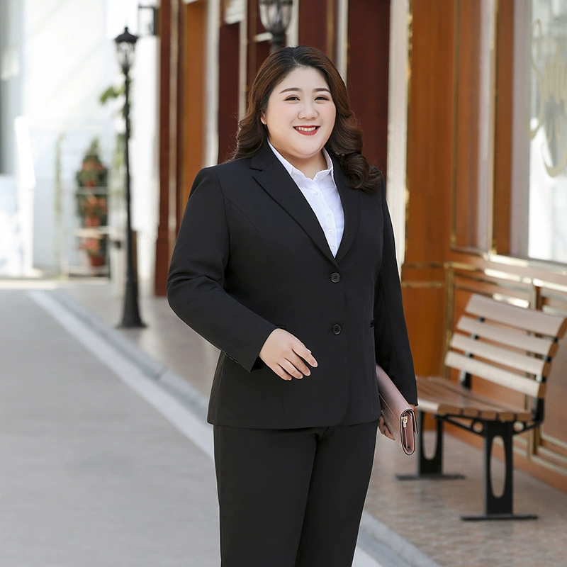 Новинка 2025, осенняя деловая куртка, большие размеры, формальная женская рабочая одежда больших размеров, костюм, куртка, топ