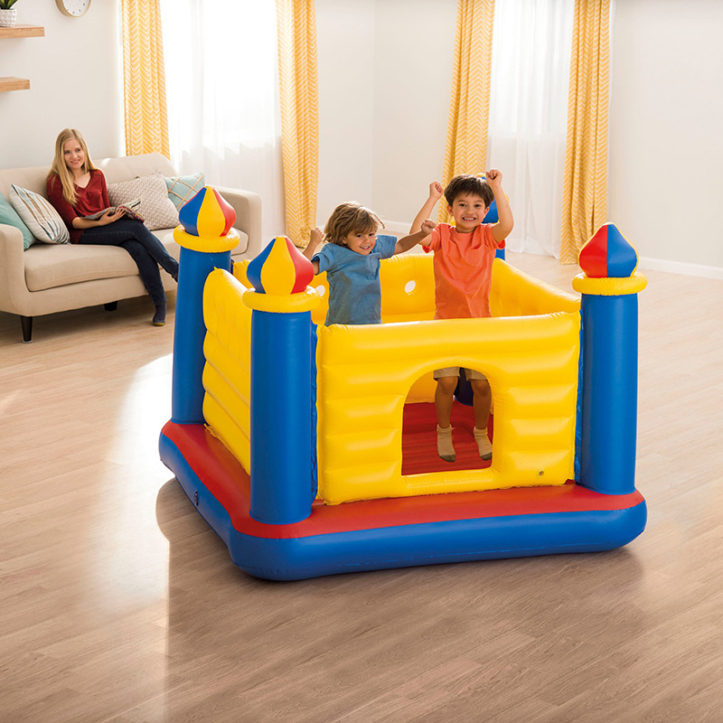 INTEX48259 children family square bounce pool small inflatable trampoline inflatable toy house wholesale