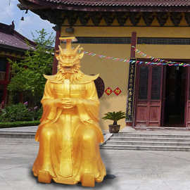 玻璃钢龙王雕塑树脂彩绘仿真神仙模型雕像寺庙供奉装饰龙王爷摆件
