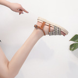 VS-6 2026 Новые сандалии для женской верхней одежды Весна и лето в этническом стиле с открытым носком и плоской подошвой для студентов Универсальная корейская версия для женщин больших размеров