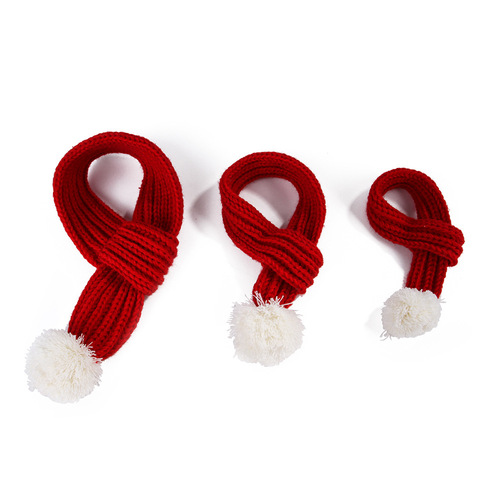 Amazon Pets Knitted Christmas Scarf Creative VIP Teddy Scarf Cat and Dog Pet Supplies