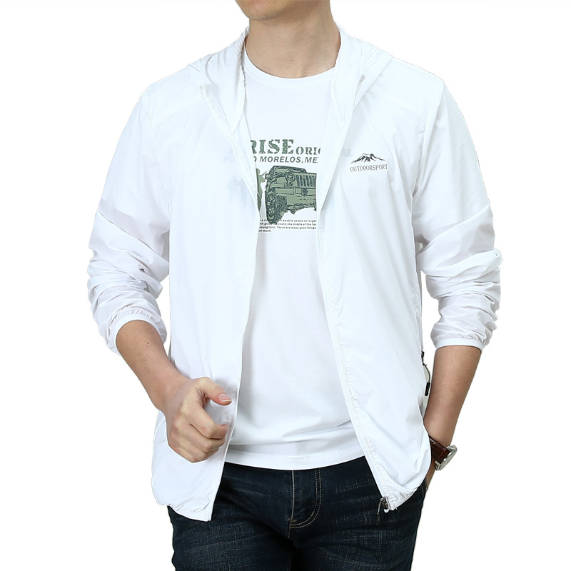 신상 남성용 스킨 재킷 9890 모델, 자외선 차단 바람막이 재킷, 나일론 신축성 원단, 여름용 남성용 얇은 재킷