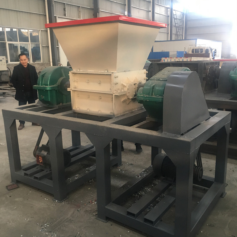 批发包装带撕碎机 塑料汽车内饰粉碎机 废旧布头双轴撕碎机