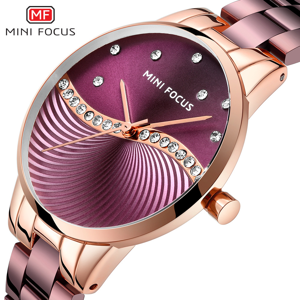 Mini Focus Brand Genuine Fashion Steel Band Watch Japanese Movement Diamond Waterproof Women's Watch 0263L
