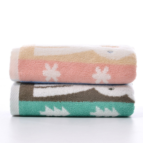 Cotton Love Pure Cotton Jacquard Cartoon Towel Pure Cotton Children's Towel 25*50 Water Absorbent and Skin Friendly 21 Strands 45g