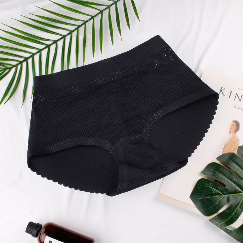 Mid-waist belly shaping fake butt hip lifting pants sexy women's body shaping underwear hip shaping women's triangle underwear