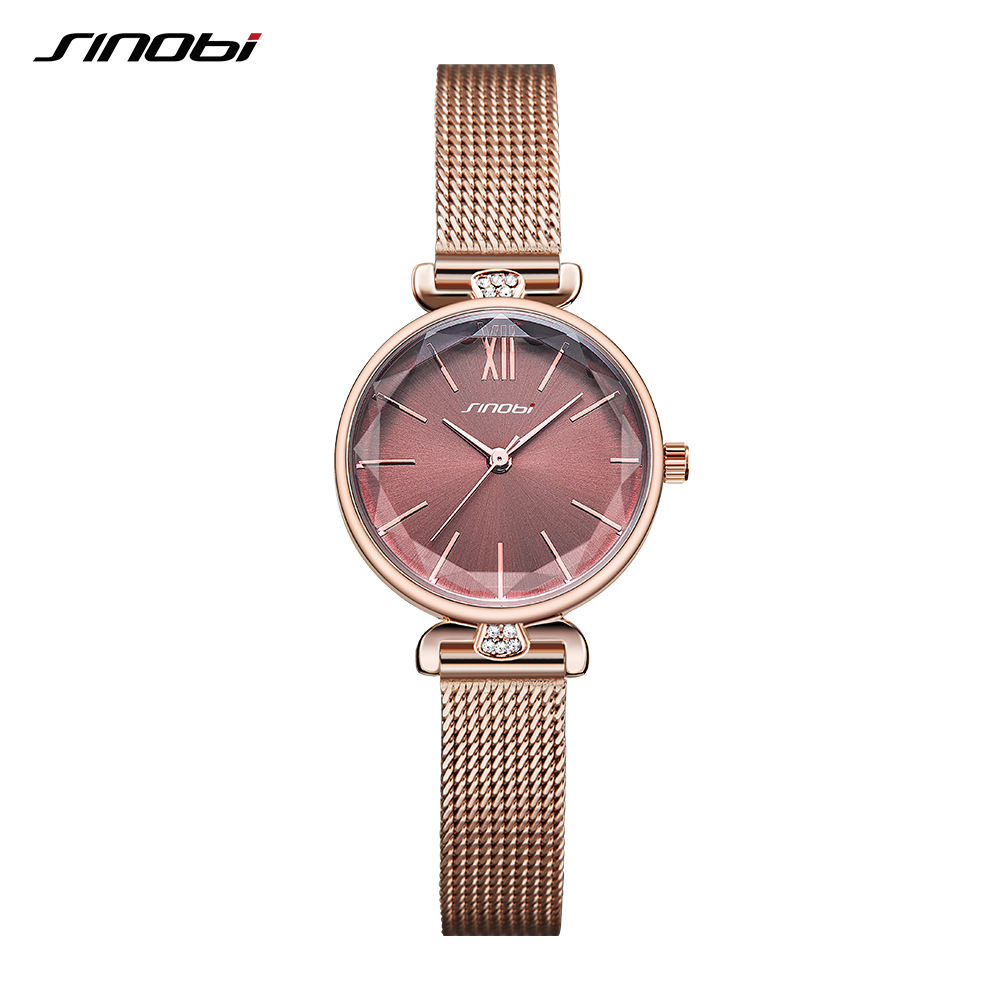 Montre JunPeng Trading Sinobi pour femme, bracelet en cuir, finition miroir, taille pierre précieuse, échantillon personnalisé transfrontalier 9794_voghion.com