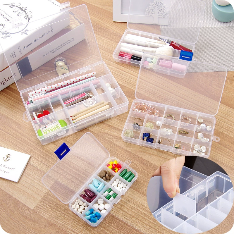 Detachable transparent handheld storage box, small storage system, accessory, 10 cells