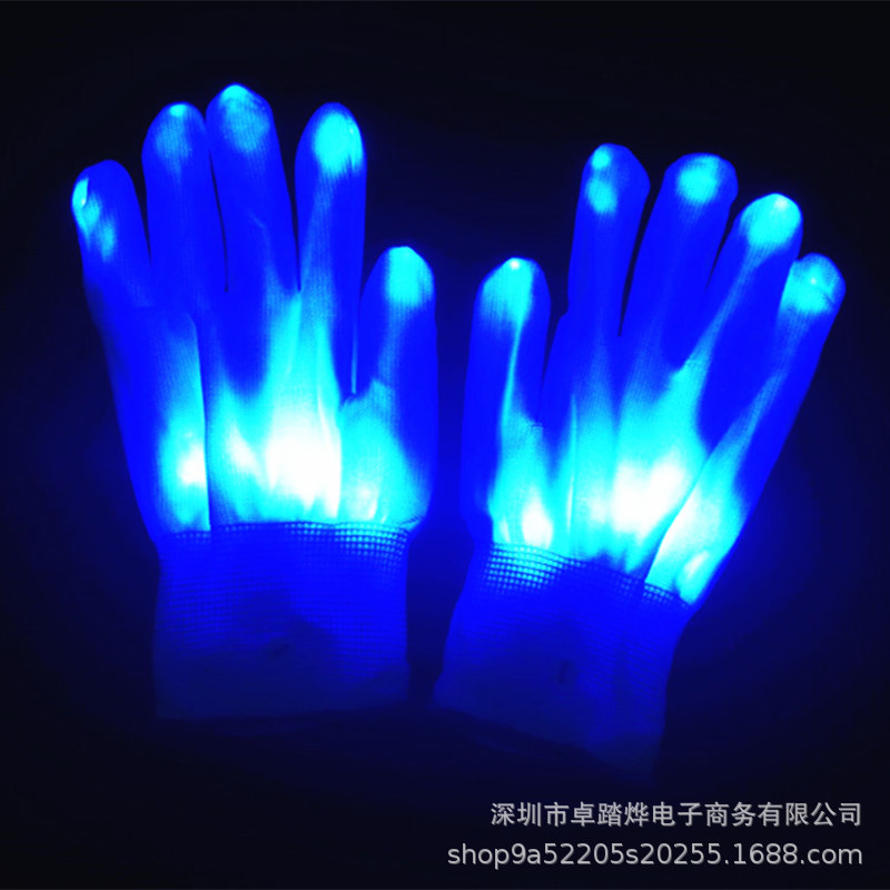 Fábrica transfronteriza dedicada Amazon niños llevó Guantes luminosos/Navidad Halloween luminoso cálido guantes