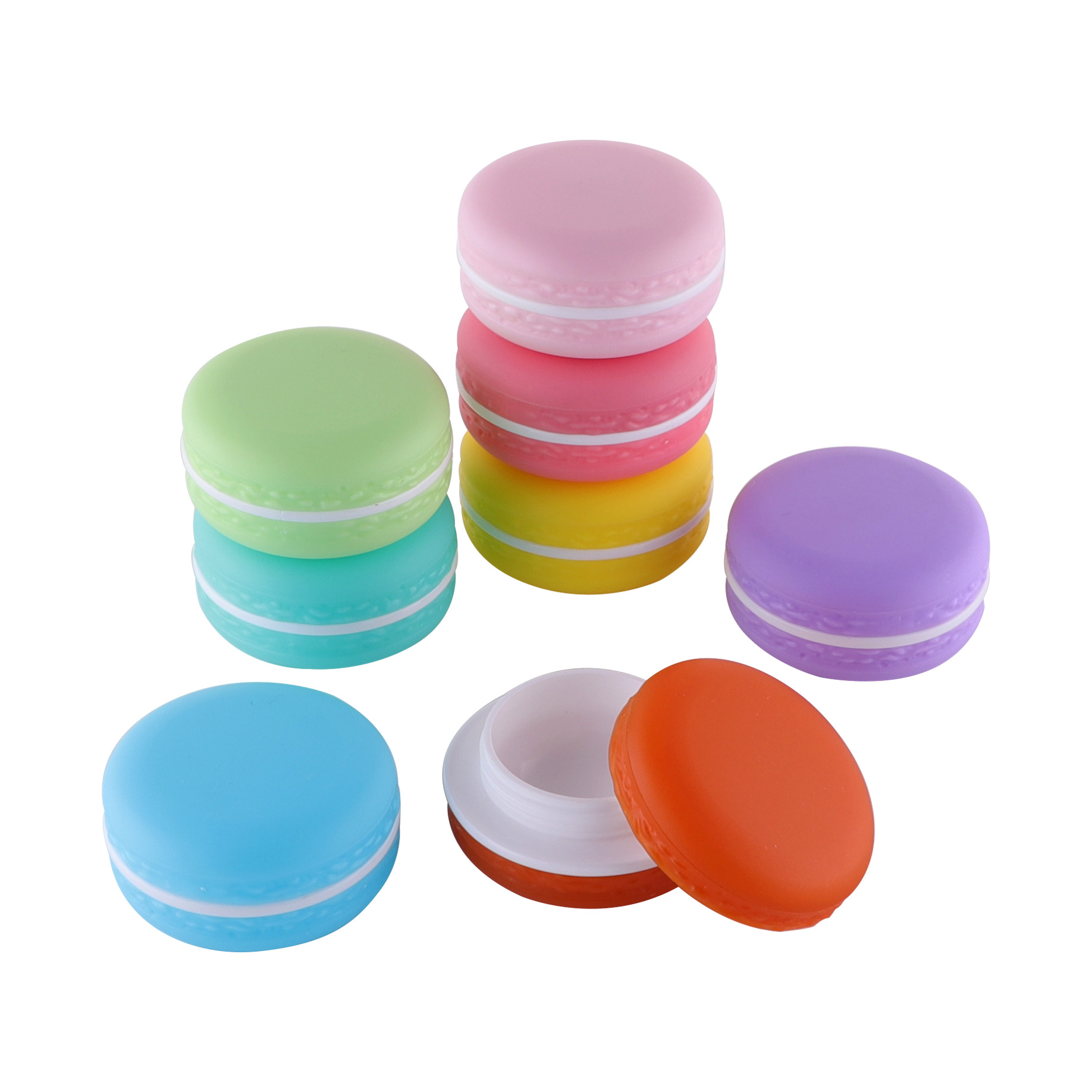 Venta al por mayor 5 ml10 ml20 g caja de crema macaron de color caja de subempaque máscara de ojos botella de muestra pequeña botella de rubor caja de crema de labios