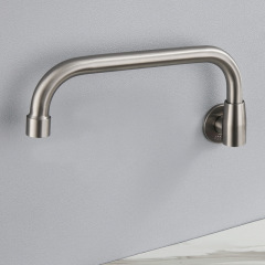 Stainless steel hotel commercial kitchen stove semi-automatic sink wall-mounted sink single cold stove faucet