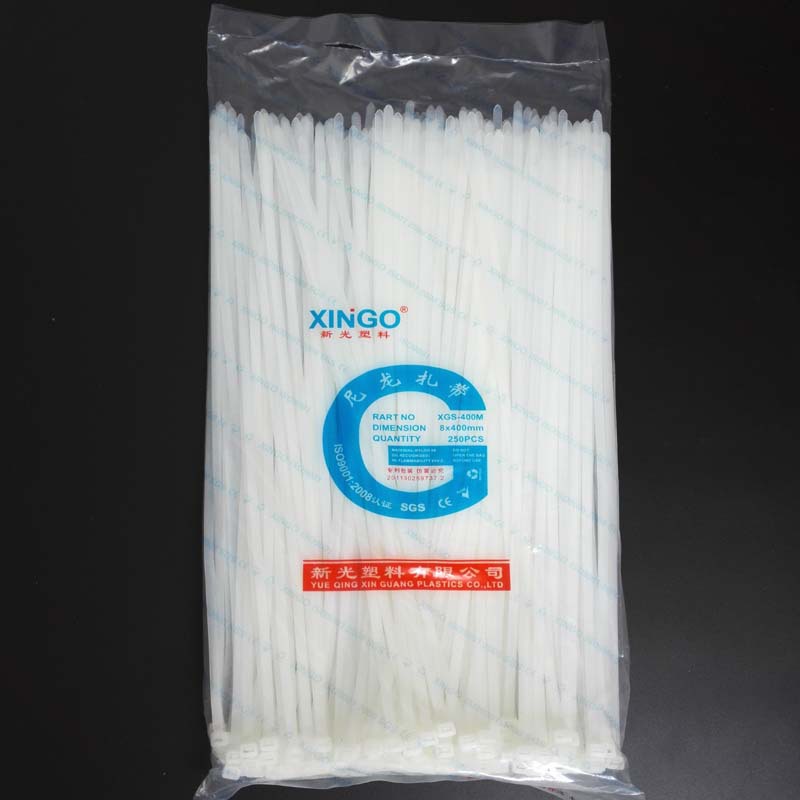 自锁式尼龙扎带8*400mm阻燃环保白色黑色绿色扎带黄色蓝色扎带