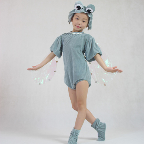 New children's cartoon performance costumes, caterpillar and grasshopper style dance costumes, adult parent-child photography costumes