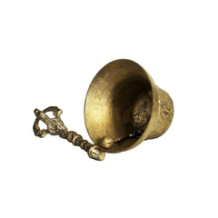 Brass Rattle Bell Hand-Held Bell Five-Strand Bell for Home & Store Use, Conference Alert Bells