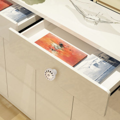 歐式象牙白 抽屜拉手 明裝衣櫃門把手現代簡約柜子 櫃門櫥櫃五金