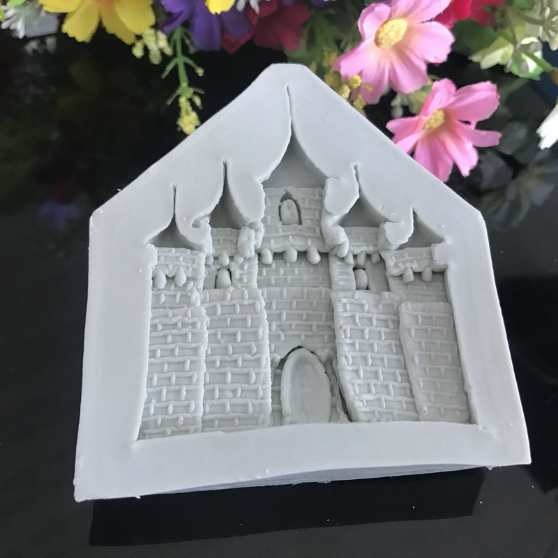 Fairy Tale Castle Fondant Chocolate Silicone Mold DIY Handmade Freeze-Dried Mousse Silicone Mold Factory