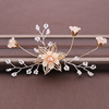 Hair accessory, hairgrip, children's set for bride, European style, flowered, wholesale