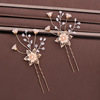 Hair accessory, hairgrip, children's set for bride, European style, flowered, wholesale