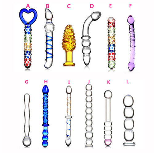 Manufacturer's self-produced and self-sold glass dildo for women, men's masturbation appliances, adult supplies, anal plugs, adult sex toys