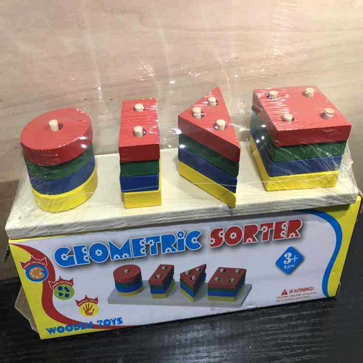 Educación temprana cuatro conjuntos de columnas bebé inteligencia geométrica Junta forma a juego bloques de construcción juguete enseñanza ayudas niño fábrica ventas directas