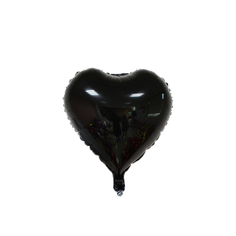 Negro en forma de corazón de 18 pulgadas