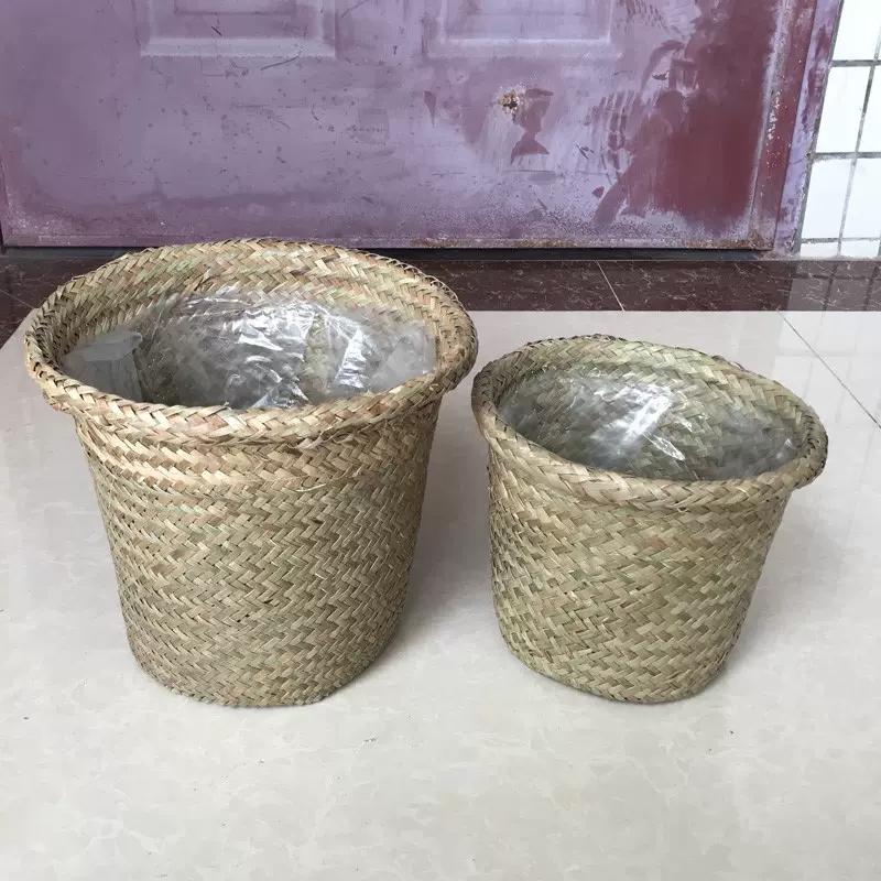 GP5 防水塑料膜户外种植园艺多功能装饰花盆 外贸批发捧手花筐篮