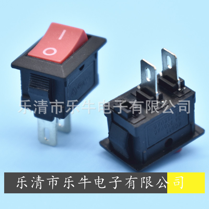 小翘板开关 KCD11 10*15mm小船型开关 2脚2档红色小方形电源开关