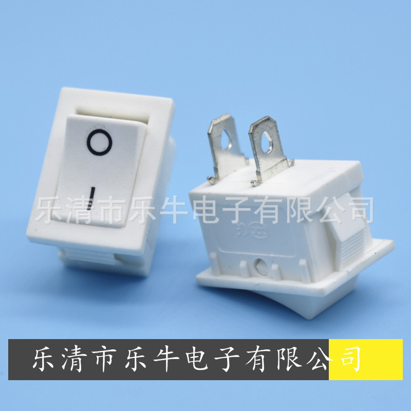 船型开关KCD1 15*21mm 2脚2档 平面环保 白色翘板开关 电子开关