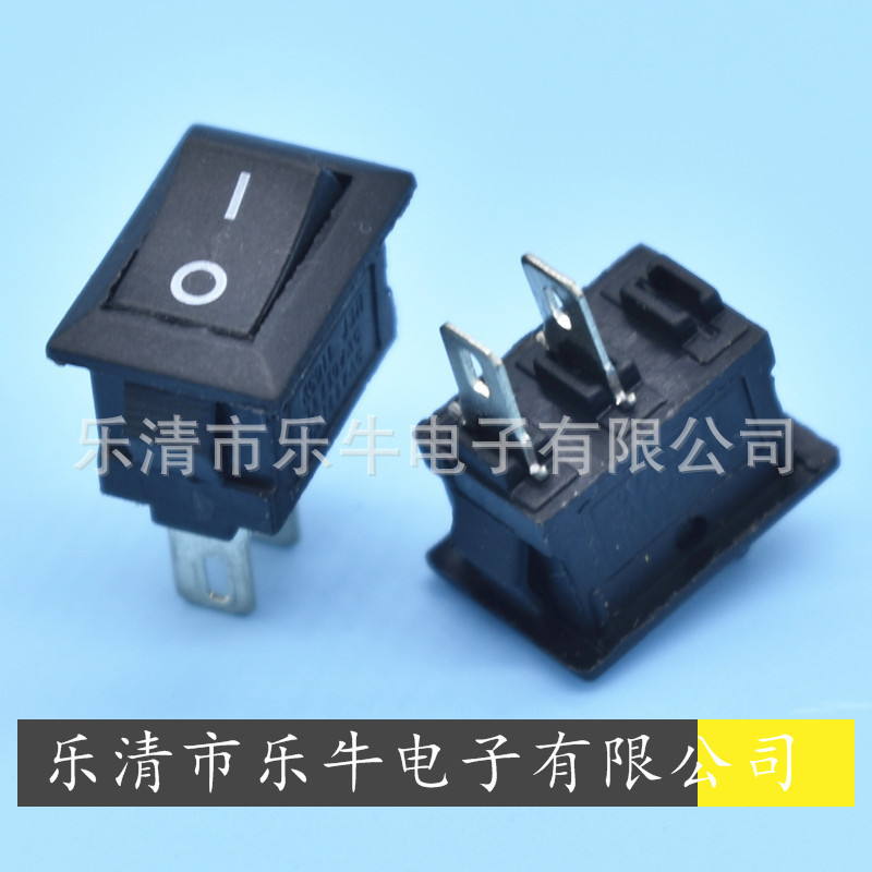 黑色小船型开关 KCD11 2脚2档黑色小翘板开关 KCD11 小电源开关