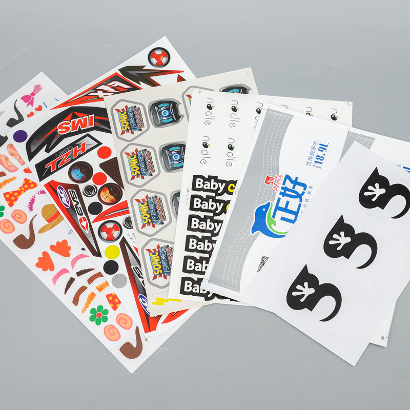 厂家定 做 儿童自行车贴花 彩色童车贴花 自行车透明pet标签贴花