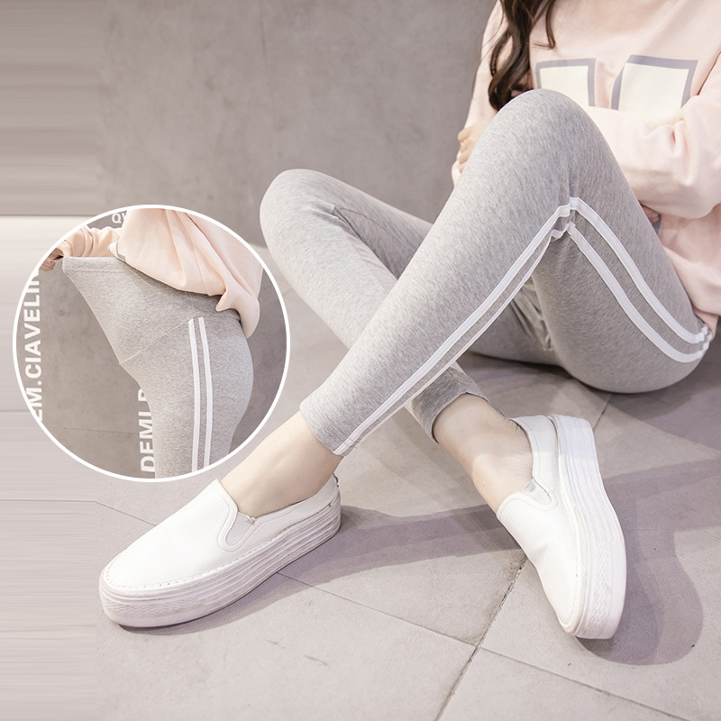 工場直販、リアルショット、2025春秋新作マタニティレギンス、マタニティパンツ、アウター用お腹サポートロングパンツ